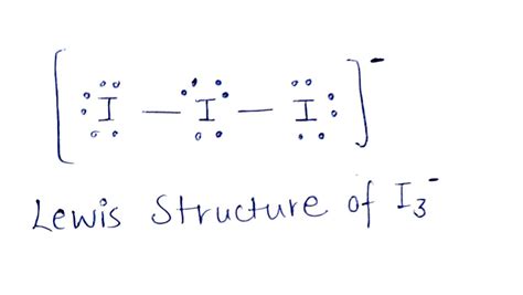i3- lewis structure|Lewis Structure of I3.